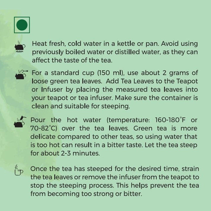 Ginger Mint Green Tea | Aids Digestion & Reduce Stress | 100 g
