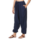 Cotton Harem Pants for Women | Dark Blue