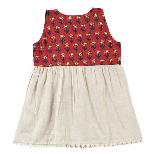 Cotton Dress For Baby Girls | Knee Length | Multicolour