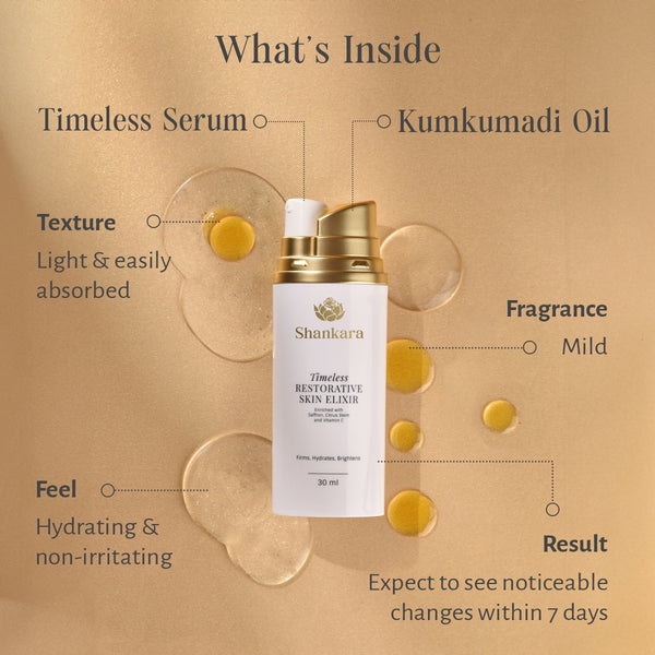 Timeless Restorative Skin Elixir Serum | Saffron & Vitamin C | 30 ml