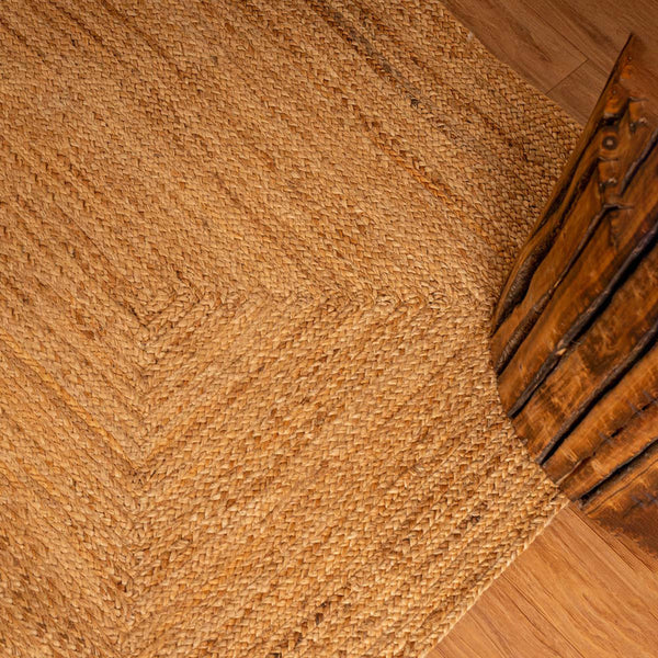 Jute Floor Rectangle Carpet | Beige | Ultra Large - 4 x 3 Feet
