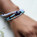 Blue Evil Eye Bracelet for Women | Multilayer Recyclable Beads