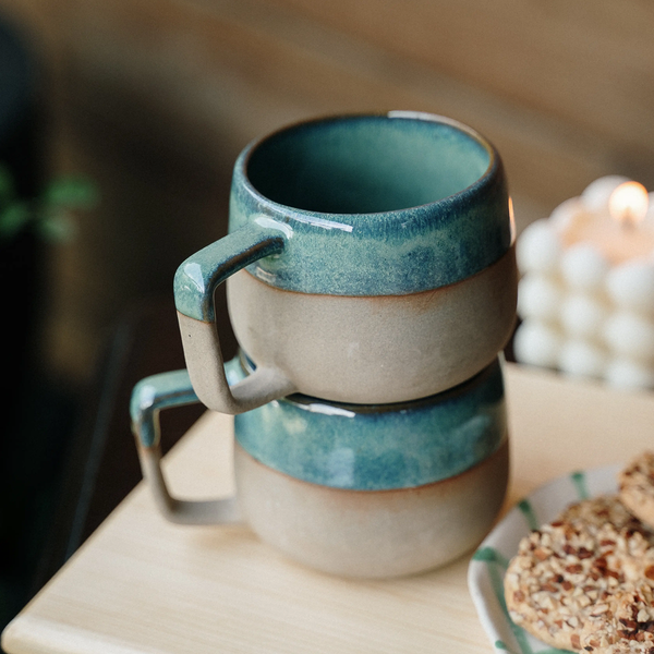 Ceramic Coffee Cup | Emerald Green | 200 ml