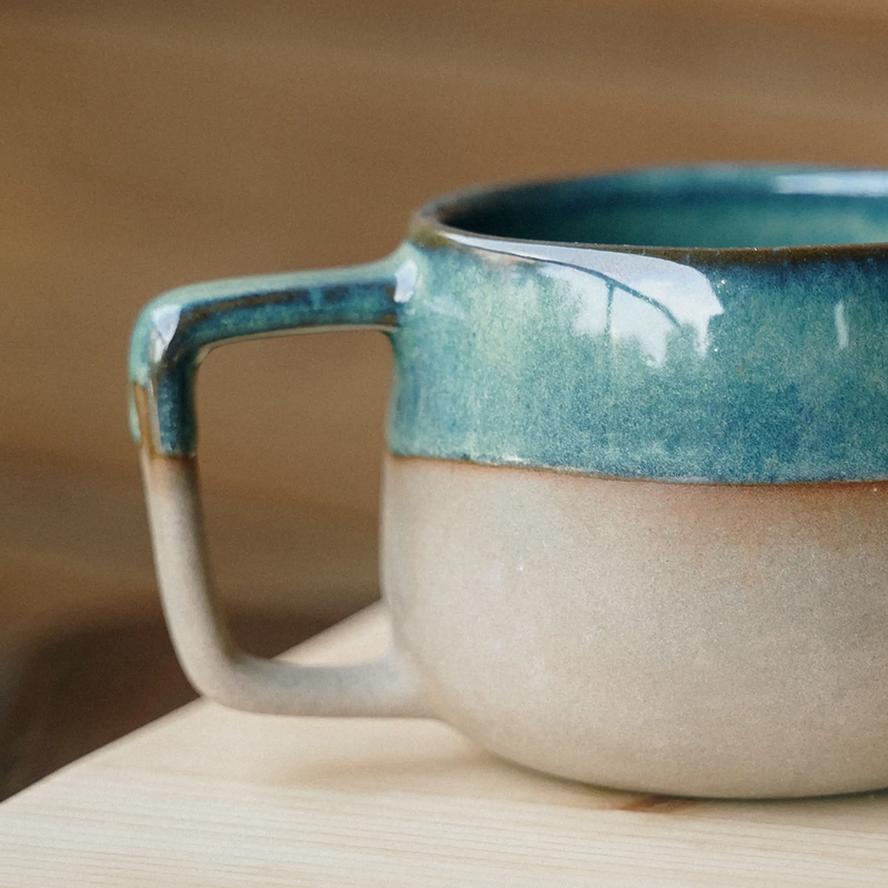 Ceramic Coffee Cup | Emerald Green | 200 ml