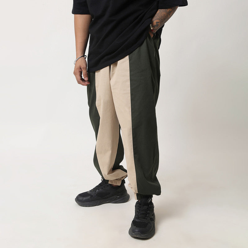 Cotton Harem Pants for Men | Green & Beige