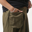 Cotton Harem Pants for Men | Olive