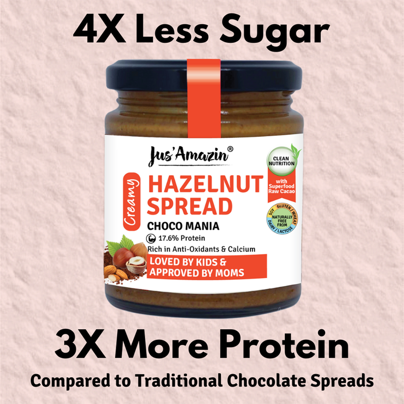 Hazelnut Spread | Creamy | Choco Mania | 17.6% Protein | Superfood Raw Cacao | 200 g