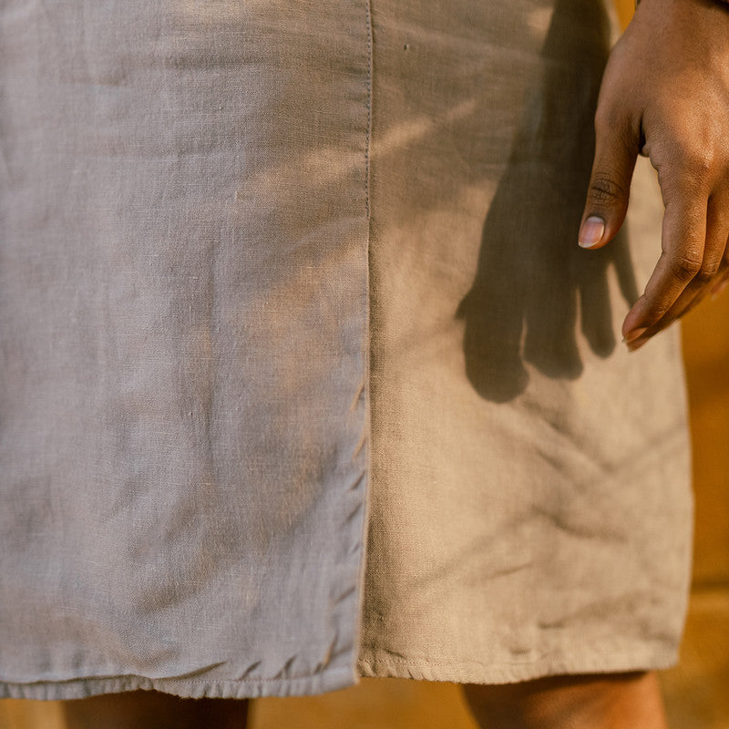 Linen Midi Dress for Women | Beige.