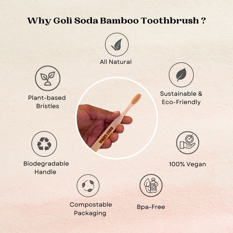 Bamboo Toothbrush for Kids | Plant-Based Blistters | Bpa-Free