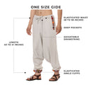 Cotton Harem Pants for Men | Melange Grey | Tribal Print