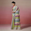 Linen Striped Saree | Multicolour