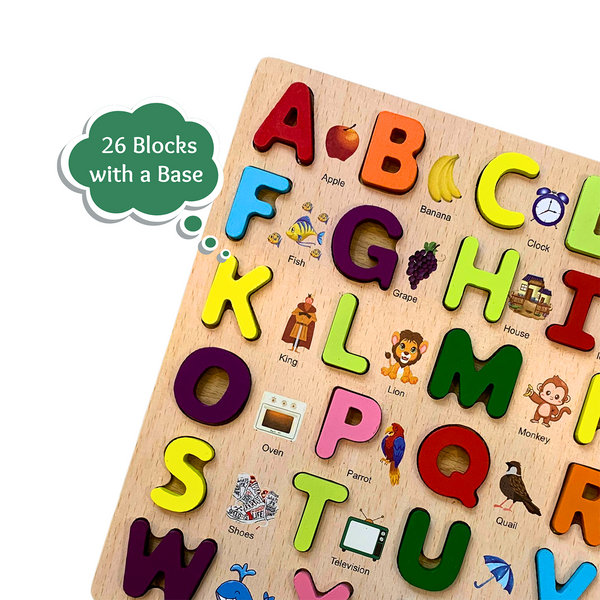 Capital Alphabets Fun Learning Wooden Board