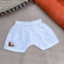 Cotton Jabla and Shorts Set for Kids | White