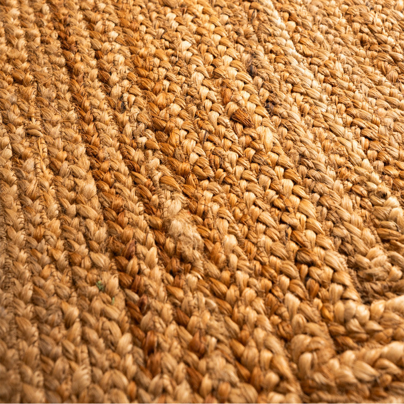 Jute Floor Carpet | Lace Rectangle | Beige | Ultra Large - 4 x 3 Feet