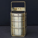 Brass Tiffin Box | 3 Layer | Golden