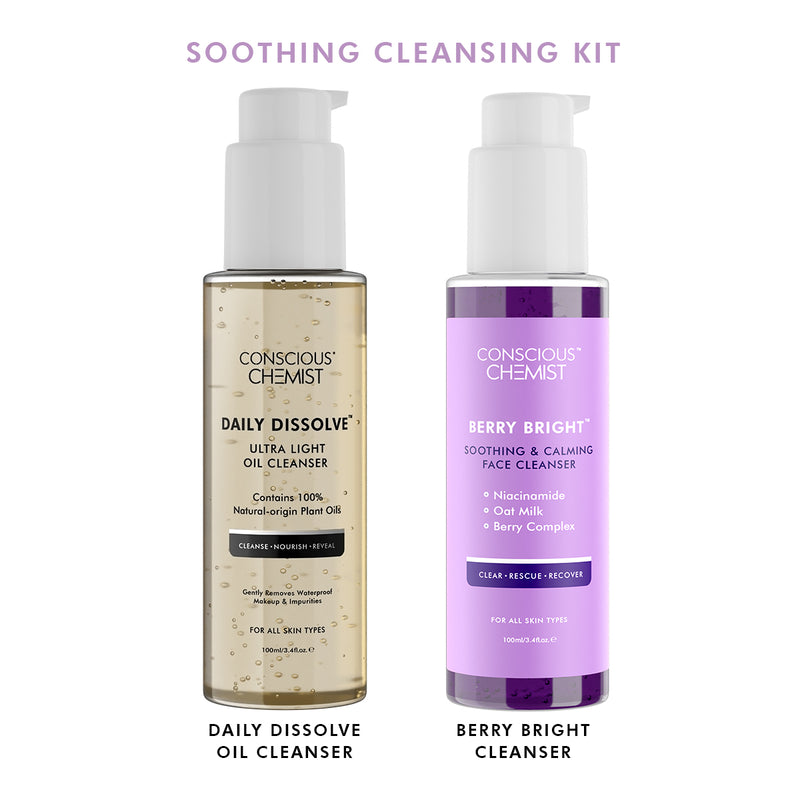 Brightening Double Cleansing Kit | Daily Dissolve & Berry Bright | Pack of 2