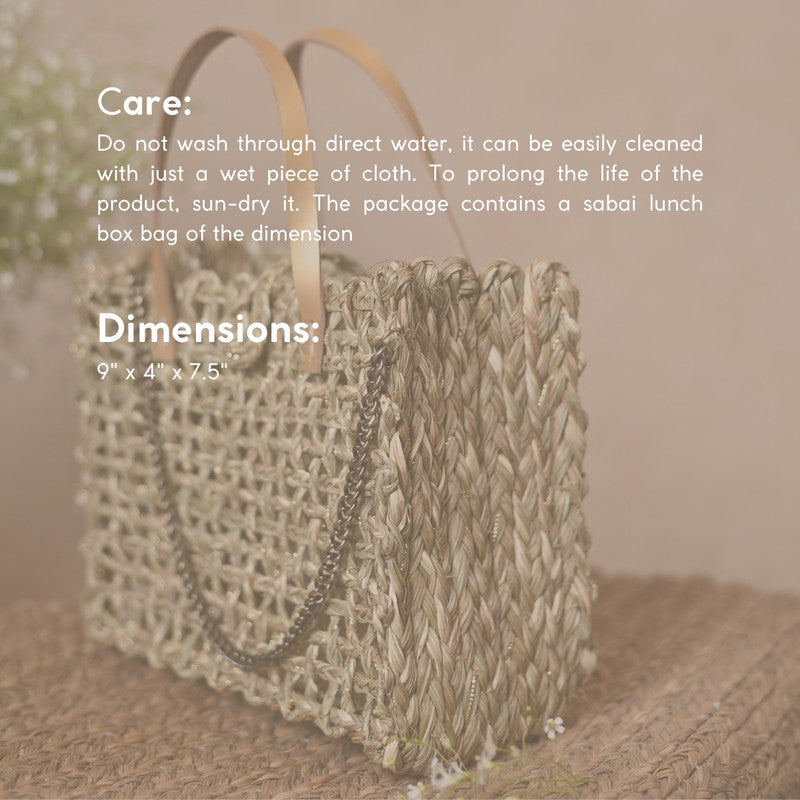 Mini Handbag for Women | Sabai Grass | Gold