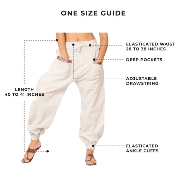 Cotton Jogger Pants for Women | Melange Grey | Front Pocket