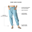 Cotton Jogger Pants for Women | Blue | Front Pocket | Stripes