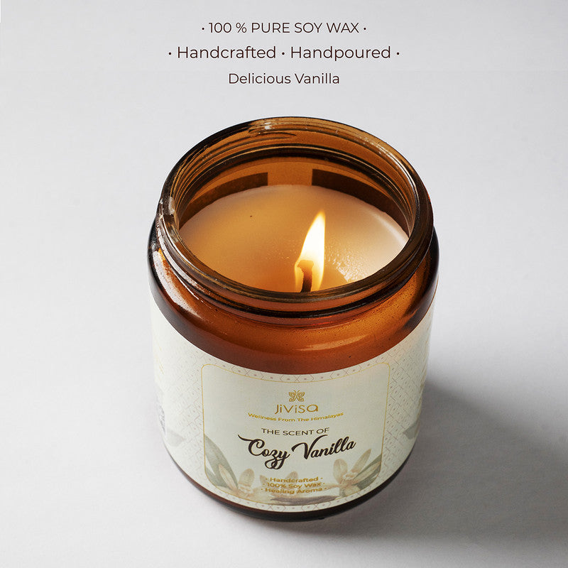Soy Wax Scented Candle | Cozy Vanilla | 180 g