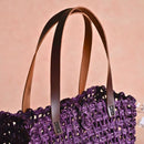 Mesh Handbag for Women | Lavender | Sabai Grass