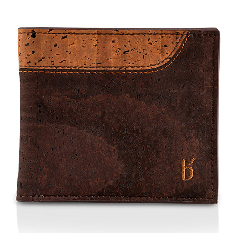 Cork Bi-Fold Wallet for Men | Woodland Brown