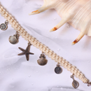 Crochet Charms Bracelet for Women | Metal & Cotton Threads | White