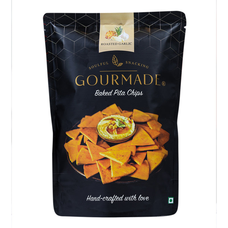 Pita Chips Snacks Combo | Olive & Herbs and Roasted Garlic | Healthy Snack | Nachos & Tortillas | 125 g Each | Pack of 3