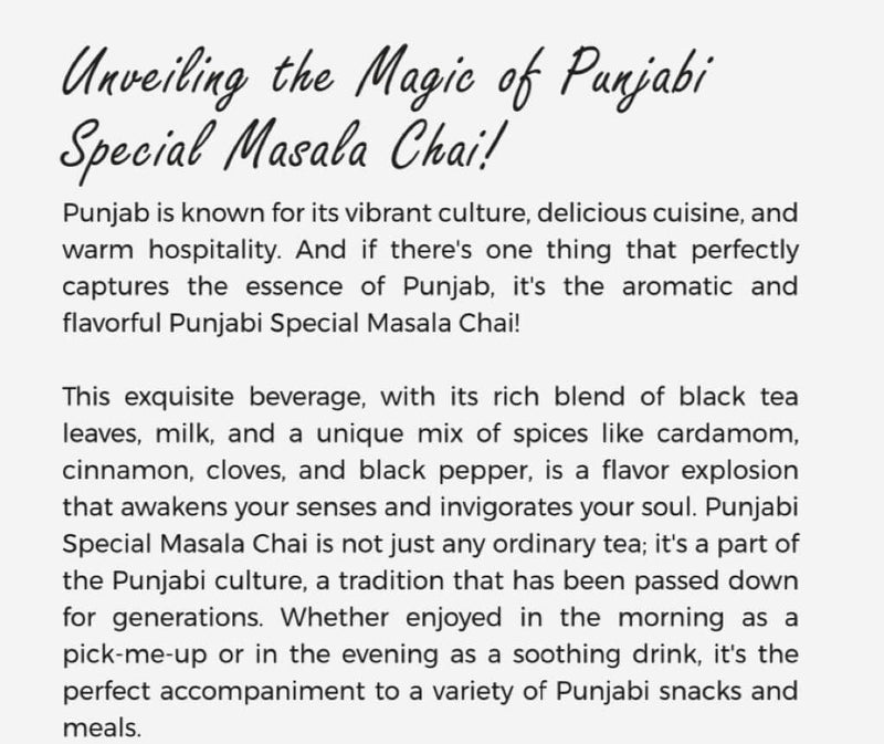 Punjabi Masala Chai | Cardamon, Clove & Black Pepper | 100 g, 50 Cups