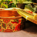 Brass Chapati Box | with Tongs | 9 Inches | Roti Box.