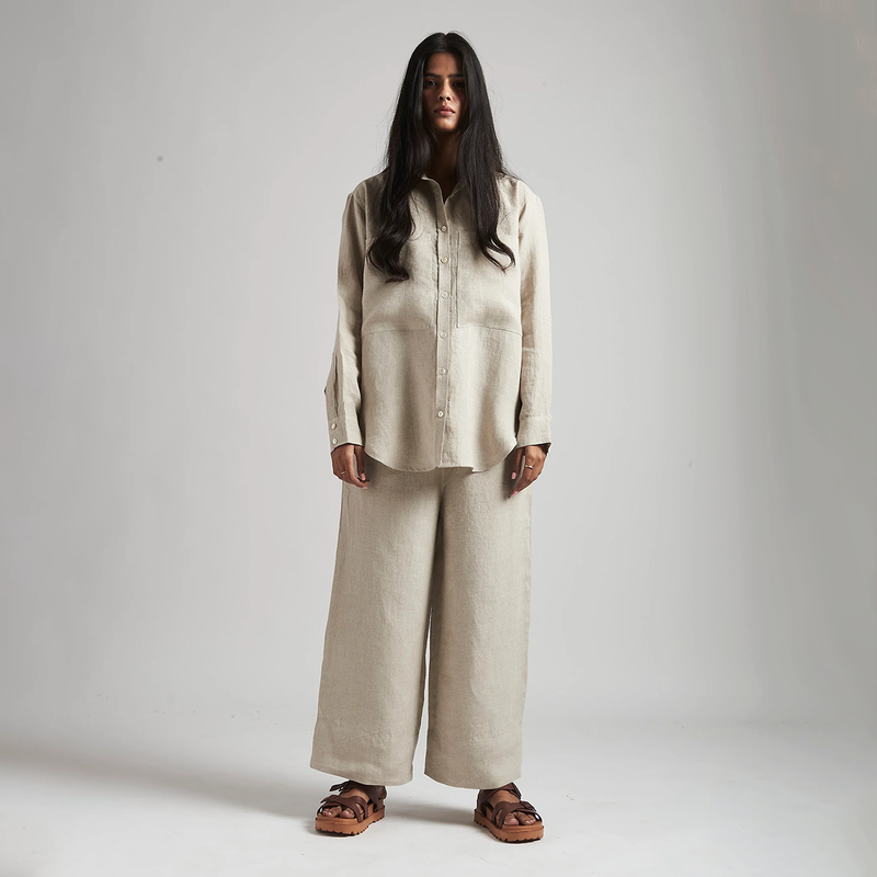 Linen Pyjama Pants For Women | Off-White