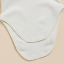 Organic Cotton Bodysuit for Baby | Full Sleeves | White & Mustard Yellow