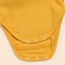 Organic Cotton Bodysuit for Baby | Full Sleeves | White & Mustard Yellow