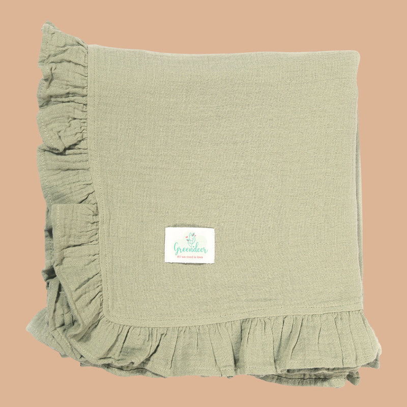 Cotton Swaddle for Baby | Crinkled Texture | Mint