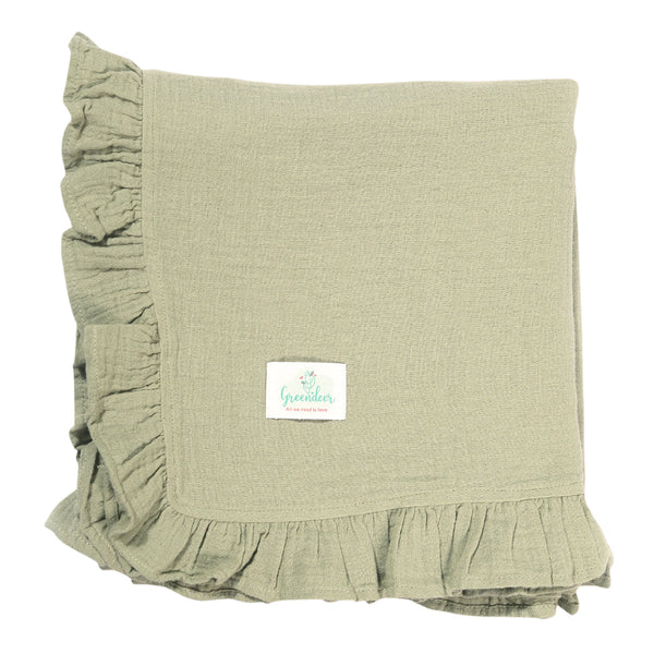 Cotton Swaddle for Baby | Crinkled Texture | Mint
