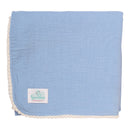 Cotton Baby Swaddle | Crinkled Texture | Blue