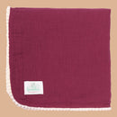 Cotton Baby Swaddle | Crinkled Texture | Burgundy