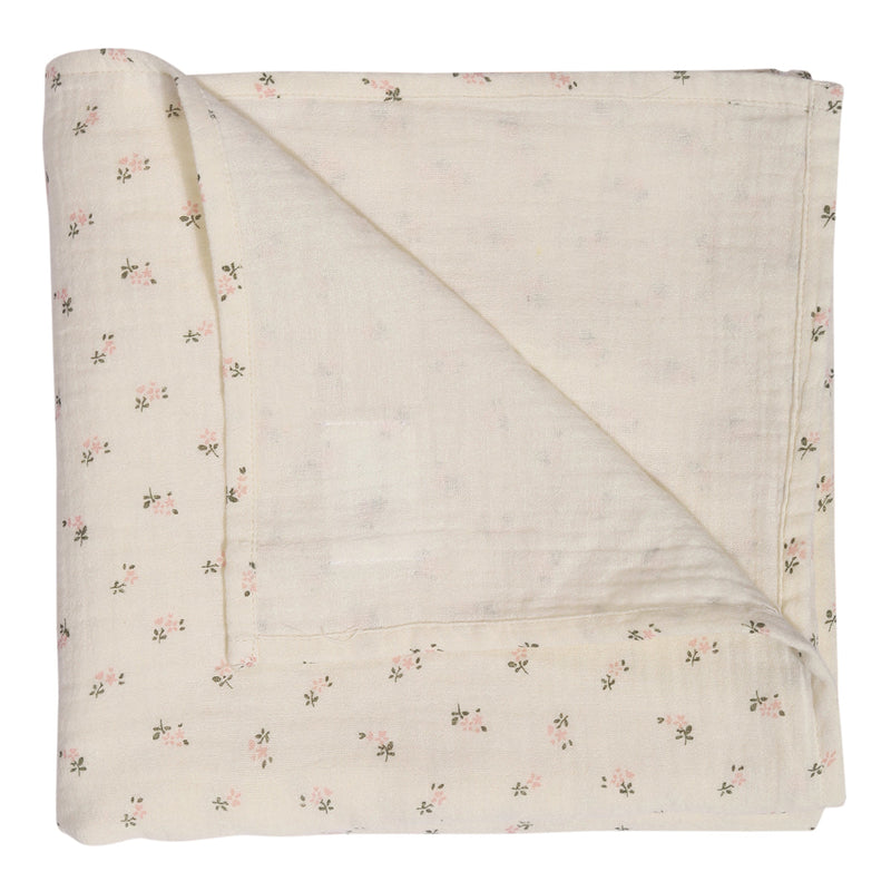 Cotton Swaddle for Baby | Crinkled Texture | Ditsy Beige
