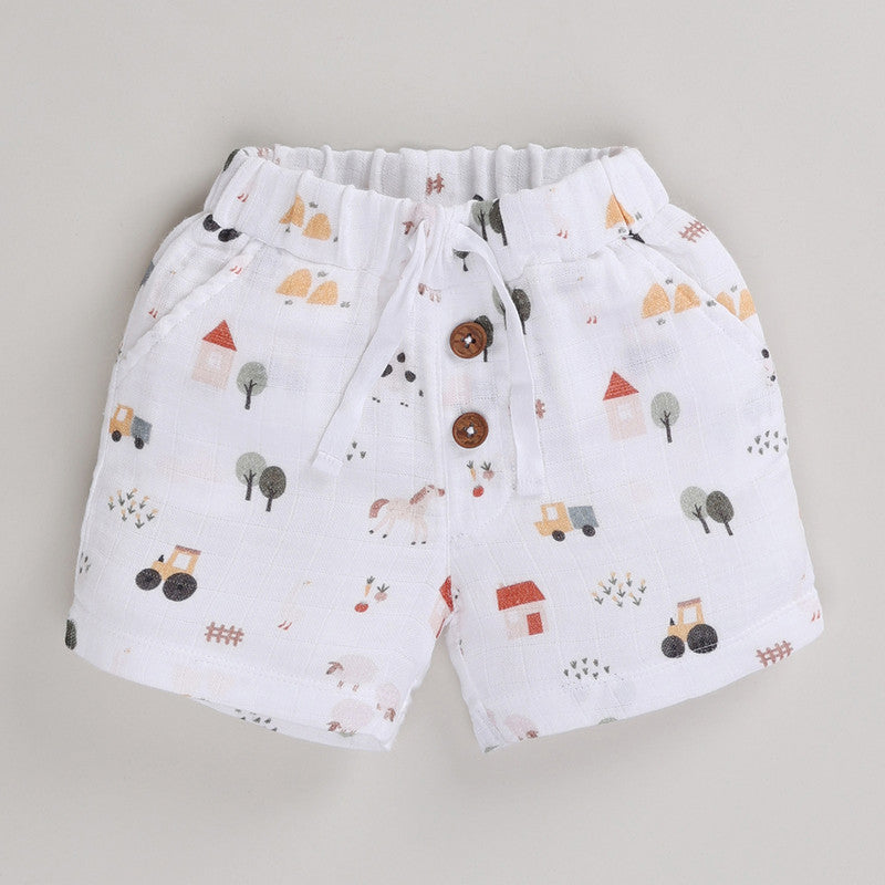 Muslin T- Shirt With Shorts | Multicolor