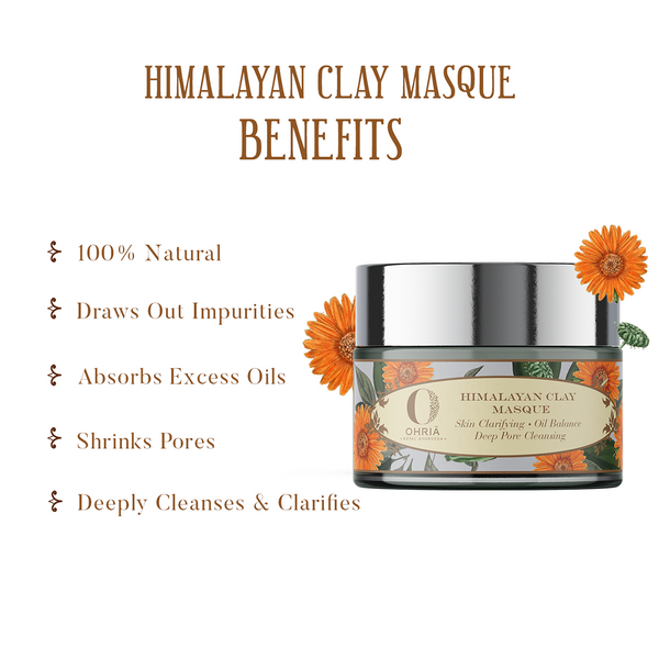 Ohria Ayurveda Himalayan Clay Masque | Deep Pore Cleansing | 50 g