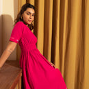 Cotton Maxi Dress For Women | Pink