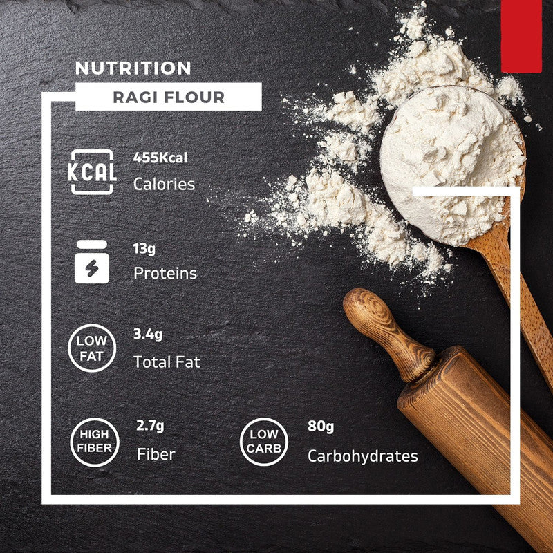 Finger Millet Flour | Ragi Atta | High In Protein | 800 g | Pack of 2
