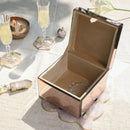 Glass Jewellery Utility Box | Rose Gold