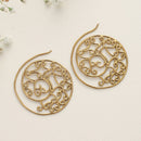 Brass Swirl Earrings for Women | Gold