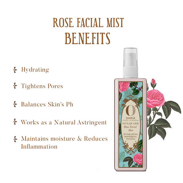 Ohria Ayurveda Rose Facial Mist | Soothing Toning | 100 ml