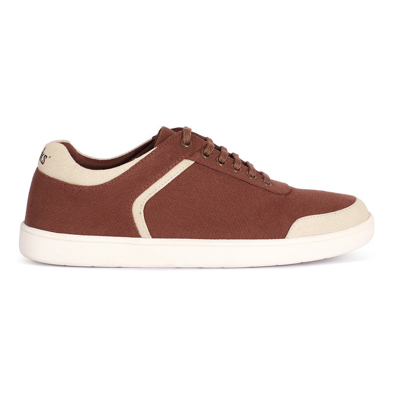 Paaduks Canvas Sneakers for Men | Brown & Beige