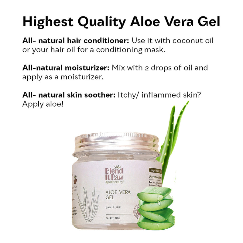 Aloe Vera Gel | Vegan | Rough & Itchy Skin | 200 g