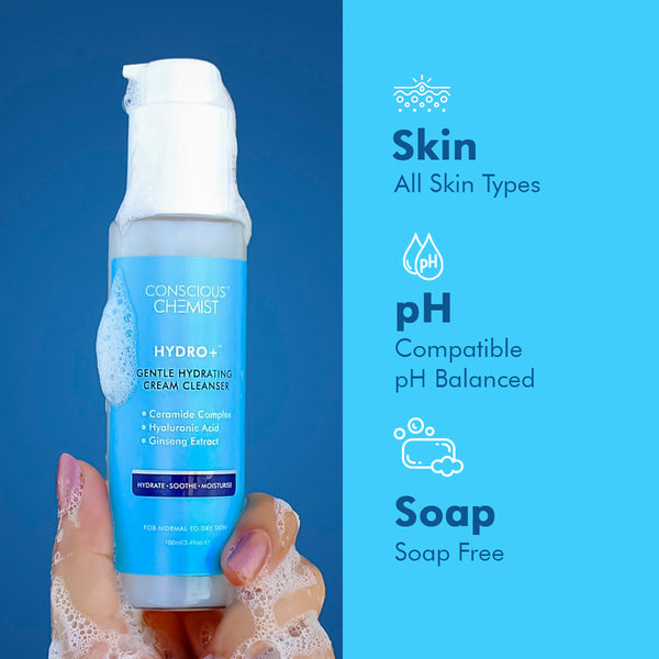 Gentle Hydrating Face Wash | For Dry Skin with Hyaluronic Acid and Ceramides | 100 ml