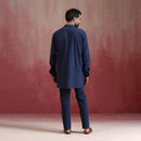 Cotton Kurta Set for Men | Navy Blue