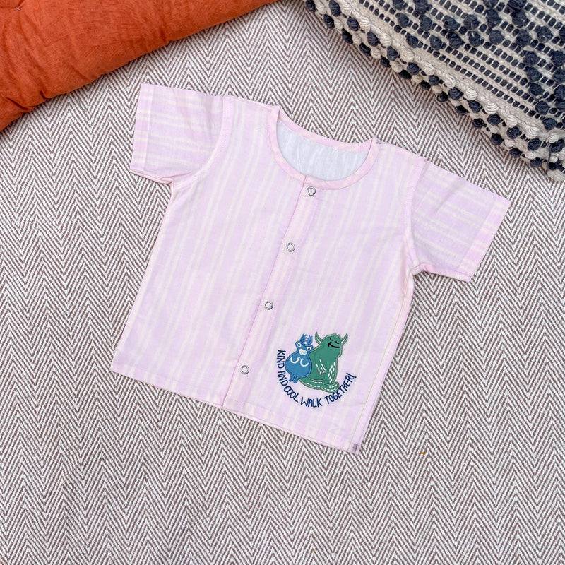 Cotton Jabla and Shorts Set for Kids | Pink